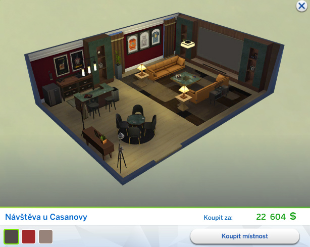 Připravené místnosti