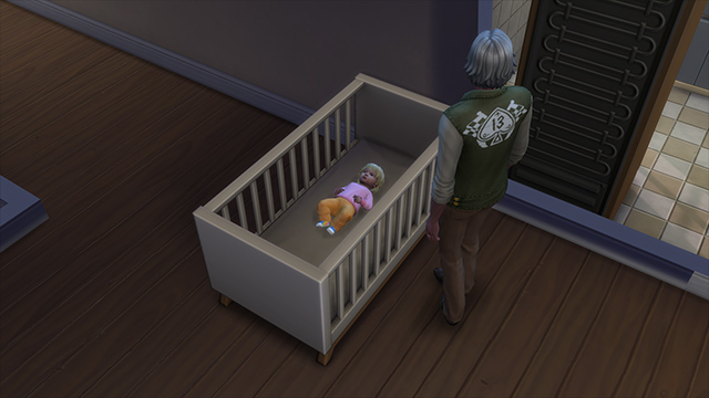 Kojenec v postýlce (Obrázek)